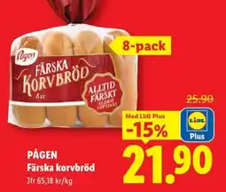 Lidl Pågen Färska korvbröd erbjuda