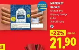 Lidl Matriket korvett erbjuda
