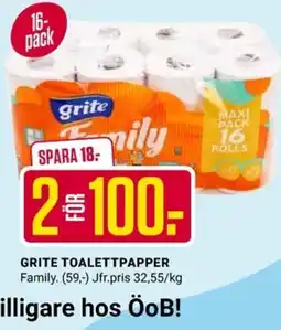 ÖoB Grite toalettpapper family erbjuda