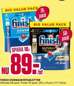 ÖoB Finish diskmaskintabletter erbjuda