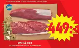 ICA Maxi ICA Oxfilé i bit erbjuda
