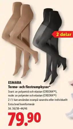 Lidl Esmara Termo- och finstrumpbyxor erbjuda