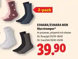Lidl Esmara/esmara men mysstrumpor erbjuda