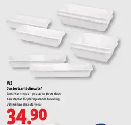 Lidl W5 Justerbar lådinsats erbjuda