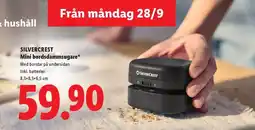 Lidl Silvercrest mini bordsdammsugare erbjuda