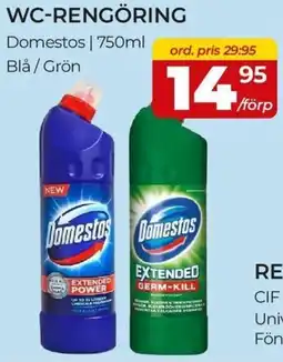 Matrix Butikerna Domestos wc-rengöring erbjuda