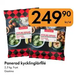 Snabbgross Gastrino panerad kycklinglårfilé erbjuda