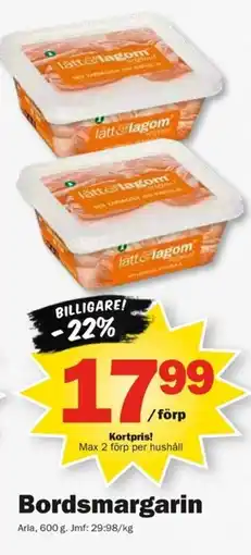 Pekås Arla Bordsmargarin erbjuda