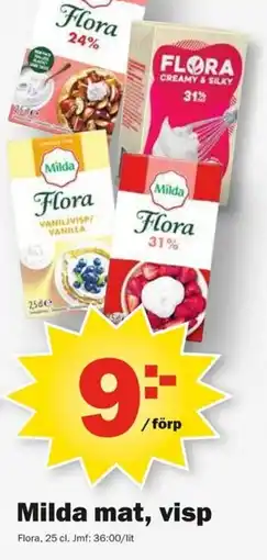 Pekås Milda mat, visp erbjuda