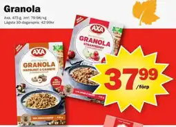 Pekås Axa granola erbjuda