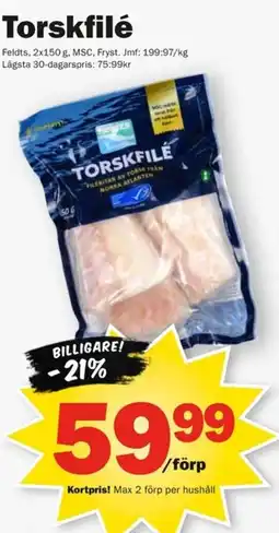 Pekås Feldts Torskfilé erbjuda