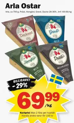 Pekås Arla Ostar erbjuda
