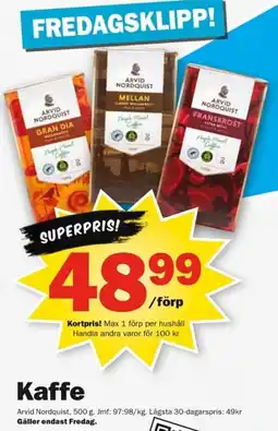 Pekås Arvid Nordquist Kaffe erbjuda