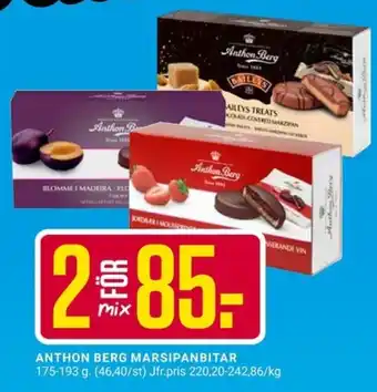 ÖoB Anthon Berg marsipanbitar erbjuda
