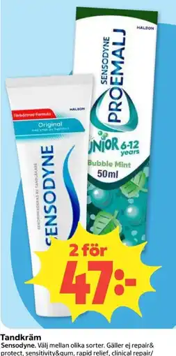 Coop Sensodyne tandkräm erbjuda