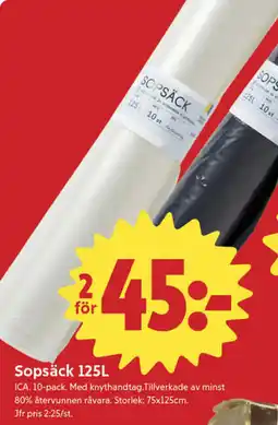 ICA Nära Ica sopsack 125l erbjuda