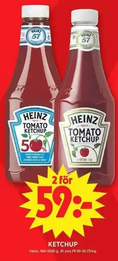 ICA Maxi Heinz Tomato Ketchup erbjuda