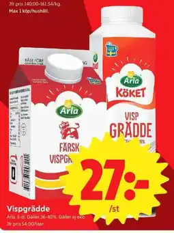 ICA Nära Arla vispgrädde erbjuda