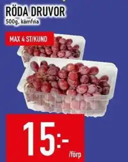 Matdax Röda druvor erbjuda