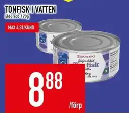 Matdax Eldorado tonfisk i vatten erbjuda