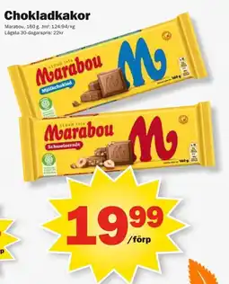 Pekås Marabou chokladkakor erbjuda