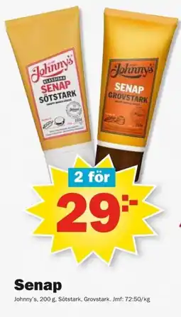 Pekås Johnny's Senap erbjuda