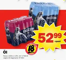 Pekås Falcon öl erbjuda