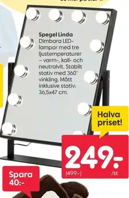 Rusta Spegel Linda erbjuda