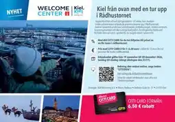Citti Kiel från ovan med en tur upp i Rådhustornet, EUR 13, Medlemspris erbjuda