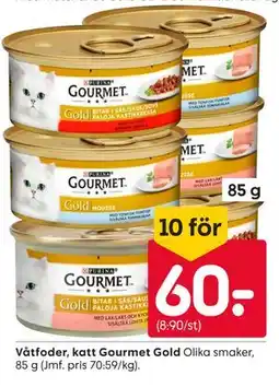 Rusta Våtfoder, katt Gourmet Gold erbjuda