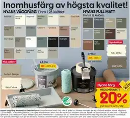 Rusta Nyans väggfärg & Nyans Full-Matt Edition, Medlemspris erbjuda