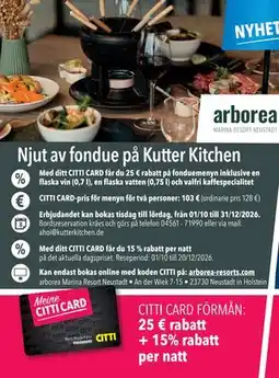 Citti Njut av fondue på Kutter Kitchen, EUR 128, Medlemspris erbjuda