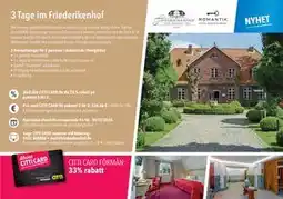 Citti 3 Tage im Friederikenhof, EUR 798, Medlemspris erbjuda