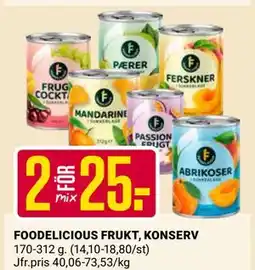 ÖoB FOODELICIOUS FRUKT, KONSERV erbjuda