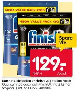 Rusta Maskindisktabletter Finish erbjuda