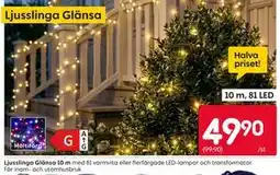 Rusta Ljusslinga Glänsa erbjuda