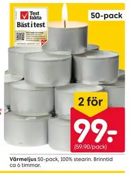 Rusta Värmeljus erbjuda