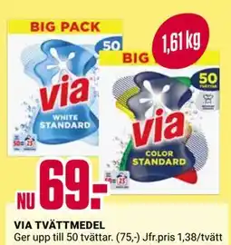 ÖoB VIA TVÄTTMEDEL erbjuda