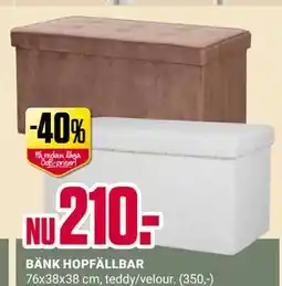 ÖoB BÄNK HOPFÄLLBAR erbjuda