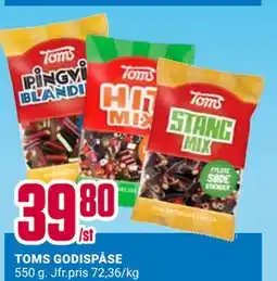 ÖoB TOMS GODISPÅSE erbjuda