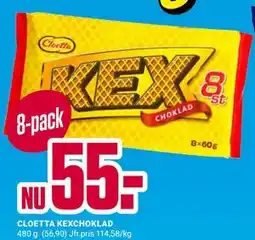 ÖoB CLOETTA KEXCHOKLAD erbjuda