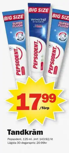 Pekås Tandkräm erbjuda