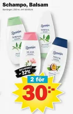 Pekås Schampo, Balsam erbjuda