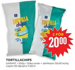 Willys TORTILLACHIPS erbjuda