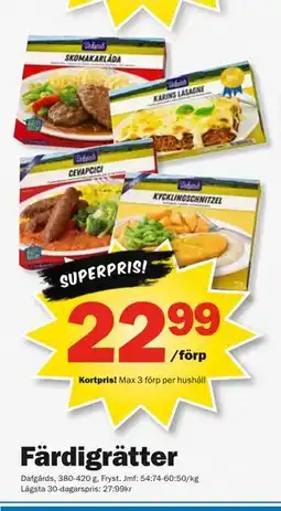 Pekås Färdigrätter, Medlemspris erbjuda