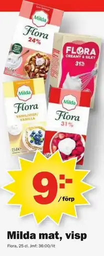 Pekås Milda mat, visp erbjuda