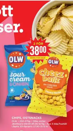 Willys Hemma CHIPS, OSTSNACKS erbjuda