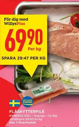 Willys FLÄSKYTTERFILÉ, Medlemspris erbjuda