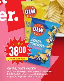 Willys CHIPS, OSTSNACKS erbjuda