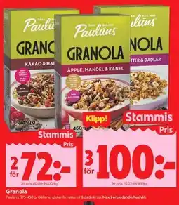 ICA Kvantum Granola, Medlemspris erbjuda